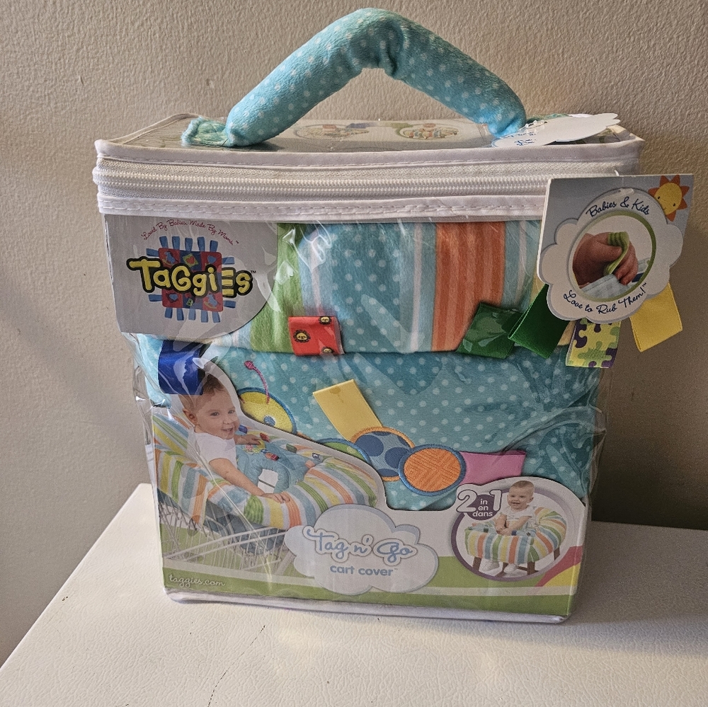 Taggies Baby Shopping Cart Cover Tag And Go BNWT